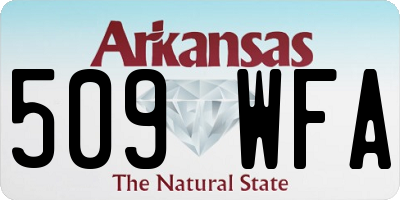 AR license plate 509WFA