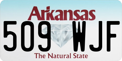 AR license plate 509WJF