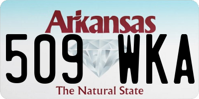 AR license plate 509WKA
