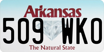 AR license plate 509WKO