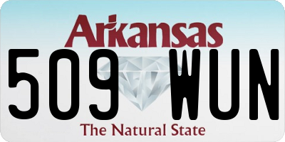 AR license plate 509WUN