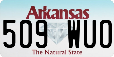 AR license plate 509WUO