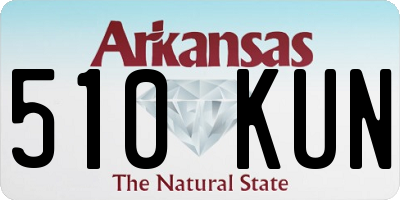 AR license plate 510KUN
