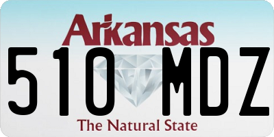 AR license plate 510MDZ
