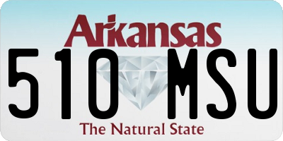 AR license plate 510MSU