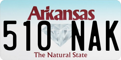 AR license plate 510NAK