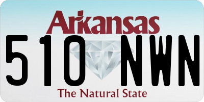 AR license plate 510NWN