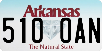 AR license plate 510OAN