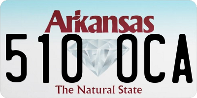 AR license plate 510OCA