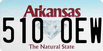 AR license plate 510OEW