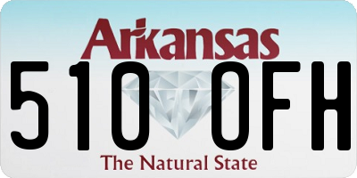 AR license plate 510OFH