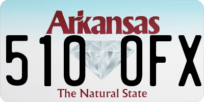 AR license plate 510OFX