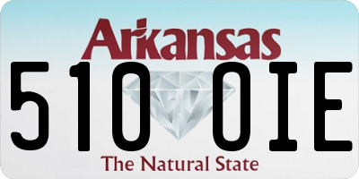 AR license plate 510OIE