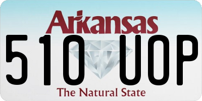 AR license plate 510UOP