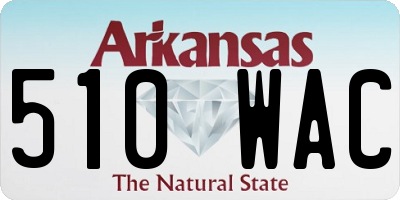 AR license plate 510WAC
