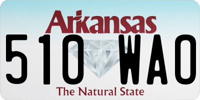 AR license plate 510WAO