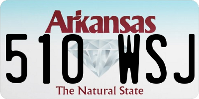 AR license plate 510WSJ