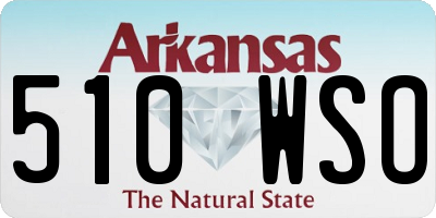 AR license plate 510WSO