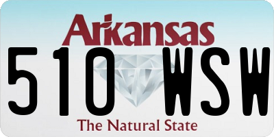 AR license plate 510WSW