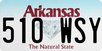 AR license plate 510WSY