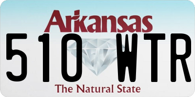 AR license plate 510WTR