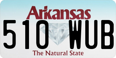 AR license plate 510WUB