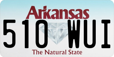 AR license plate 510WUI