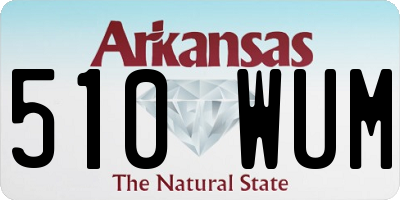 AR license plate 510WUM