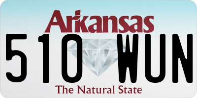 AR license plate 510WUN
