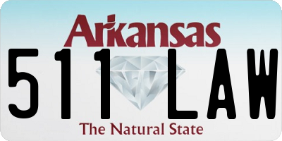 AR license plate 511LAW