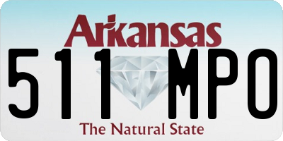 AR license plate 511MPO