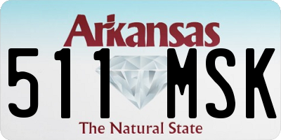 AR license plate 511MSK
