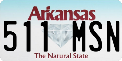 AR license plate 511MSN