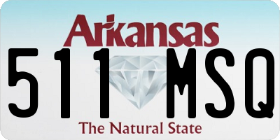 AR license plate 511MSQ
