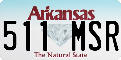 AR license plate 511MSR