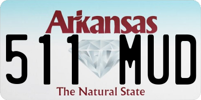 AR license plate 511MUD