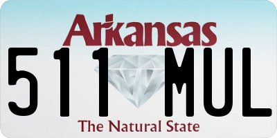 AR license plate 511MUL
