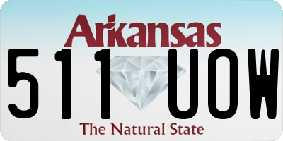 AR license plate 511UOW