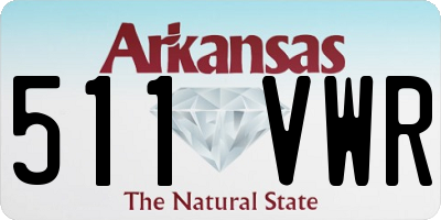AR license plate 511VWR