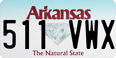 AR license plate 511VWX