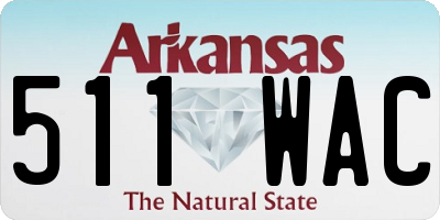 AR license plate 511WAC