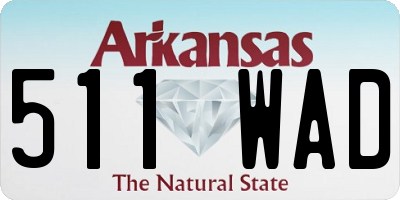 AR license plate 511WAD