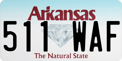 AR license plate 511WAF