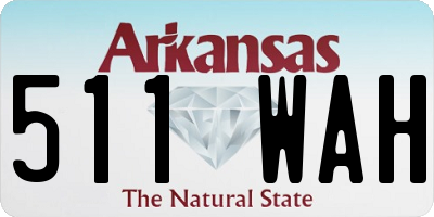 AR license plate 511WAH