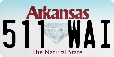 AR license plate 511WAI