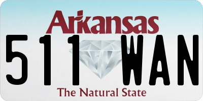 AR license plate 511WAN