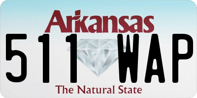 AR license plate 511WAP