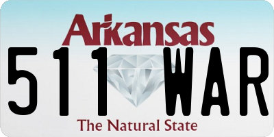 AR license plate 511WAR