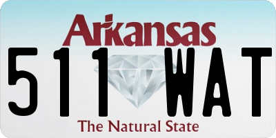 AR license plate 511WAT