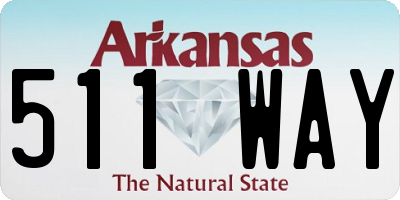 AR license plate 511WAY